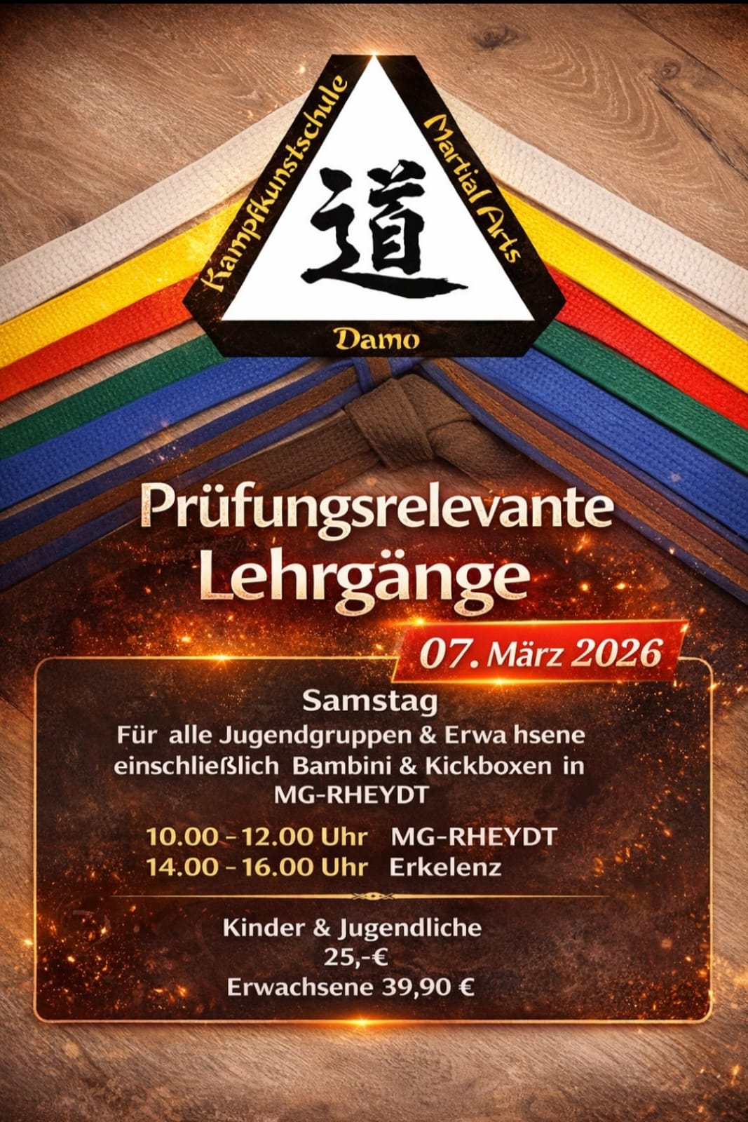 Prüfungsrelevante Lehrgänge